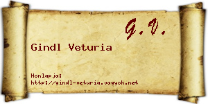 Gindl Veturia névjegykártya